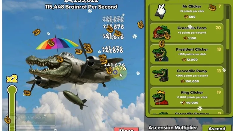 Bombardino Crocodilo Clicker gameplay screenshot